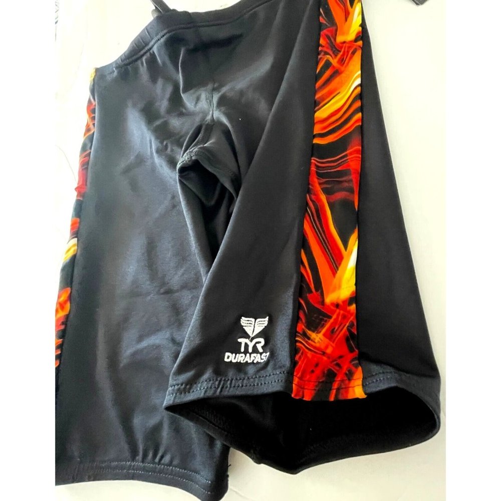 TYR Durafast Elite Asteroid Splice Jammer Men Swim - Black Orange - Size 32 $52 - Picture 5 of 8